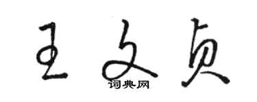 骆恒光王文贞草书个性签名怎么写