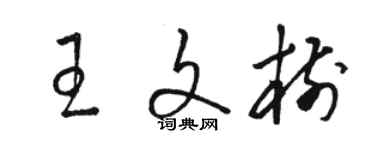 骆恒光王文树草书个性签名怎么写
