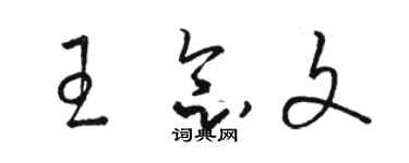 骆恒光王念文草书个性签名怎么写