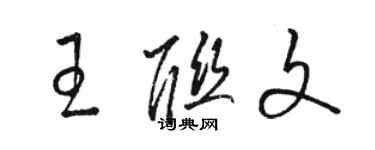 骆恒光王联文草书个性签名怎么写