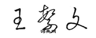 骆恒光王繁文草书个性签名怎么写