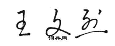 骆恒光王文烈草书个性签名怎么写