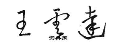 骆恒光王云达草书个性签名怎么写