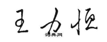 骆恒光王力恒草书个性签名怎么写