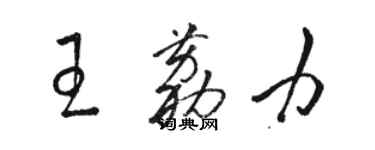 骆恒光王荔力草书个性签名怎么写