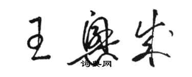 骆恒光王兴成草书个性签名怎么写