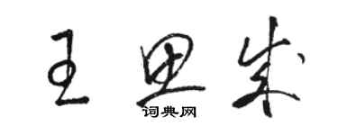 骆恒光王思成草书个性签名怎么写