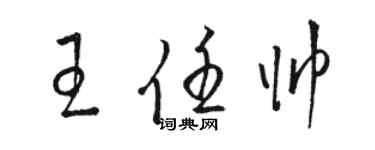 骆恒光王任帅草书个性签名怎么写