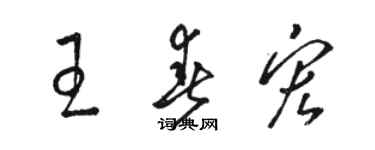 骆恒光王春宏草书个性签名怎么写
