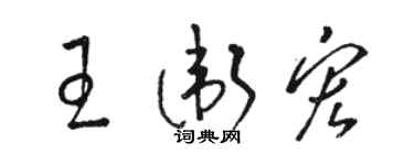 骆恒光王卫宏草书个性签名怎么写