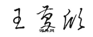 骆恒光王庆欣草书个性签名怎么写