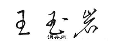 骆恒光王玉岩草书个性签名怎么写