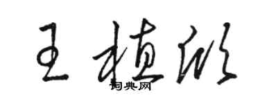 骆恒光王植欣草书个性签名怎么写