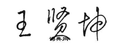 骆恒光王贤坤草书个性签名怎么写