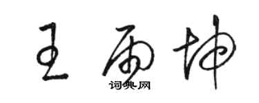 骆恒光王雨坤草书个性签名怎么写