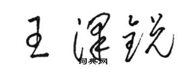 骆恒光王泽锐草书个性签名怎么写
