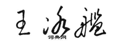 骆恒光王冰舰草书个性签名怎么写
