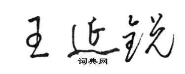 骆恒光王延锐草书个性签名怎么写