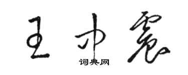 骆恒光王中震草书个性签名怎么写