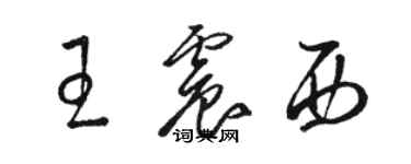 骆恒光王震西草书个性签名怎么写