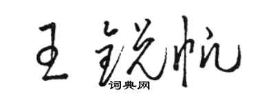 骆恒光王锐帆草书个性签名怎么写