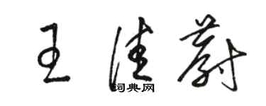 骆恒光王佳蔚草书个性签名怎么写