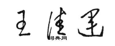 骆恒光王佳运草书个性签名怎么写