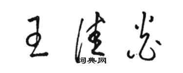 骆恒光王佳炎草书个性签名怎么写