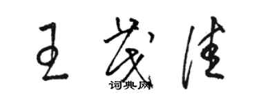 骆恒光王茂佳草书个性签名怎么写
