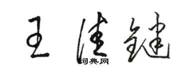 骆恒光王佳键草书个性签名怎么写