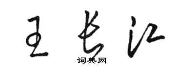 骆恒光王长江草书个性签名怎么写