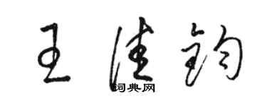 骆恒光王佳钧草书个性签名怎么写