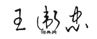 骆恒光王卫忠草书个性签名怎么写