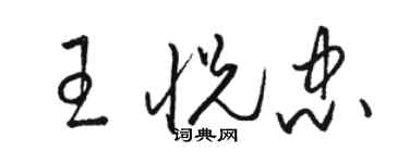 骆恒光王悦忠草书个性签名怎么写