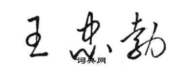 骆恒光王忠勃草书个性签名怎么写