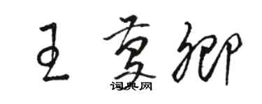 骆恒光王庆卿草书个性签名怎么写