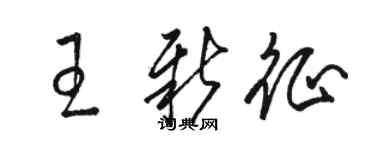 骆恒光王新征草书个性签名怎么写