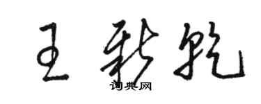 骆恒光王新乾草书个性签名怎么写