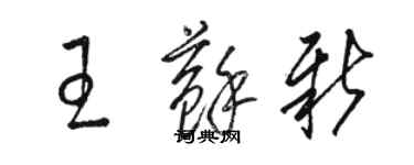 骆恒光王苏新草书个性签名怎么写