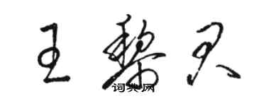 骆恒光王黎君草书个性签名怎么写