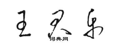 骆恒光王君乐草书个性签名怎么写