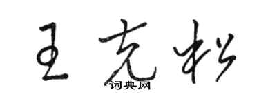 骆恒光王克松草书个性签名怎么写