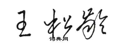骆恒光王松龄草书个性签名怎么写