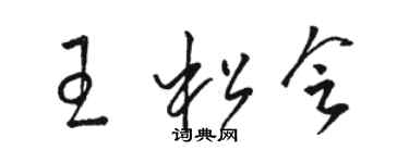 骆恒光王松会草书个性签名怎么写