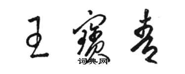 骆恒光王宝青草书个性签名怎么写