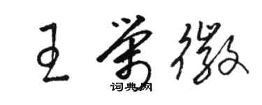 骆恒光王荣徽草书个性签名怎么写