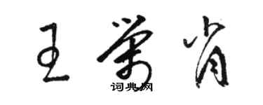 骆恒光王荣肖草书个性签名怎么写