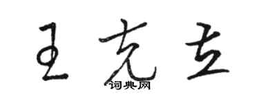 骆恒光王克立草书个性签名怎么写