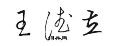骆恒光王德立草书个性签名怎么写