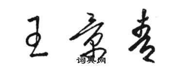骆恒光王景青草书个性签名怎么写